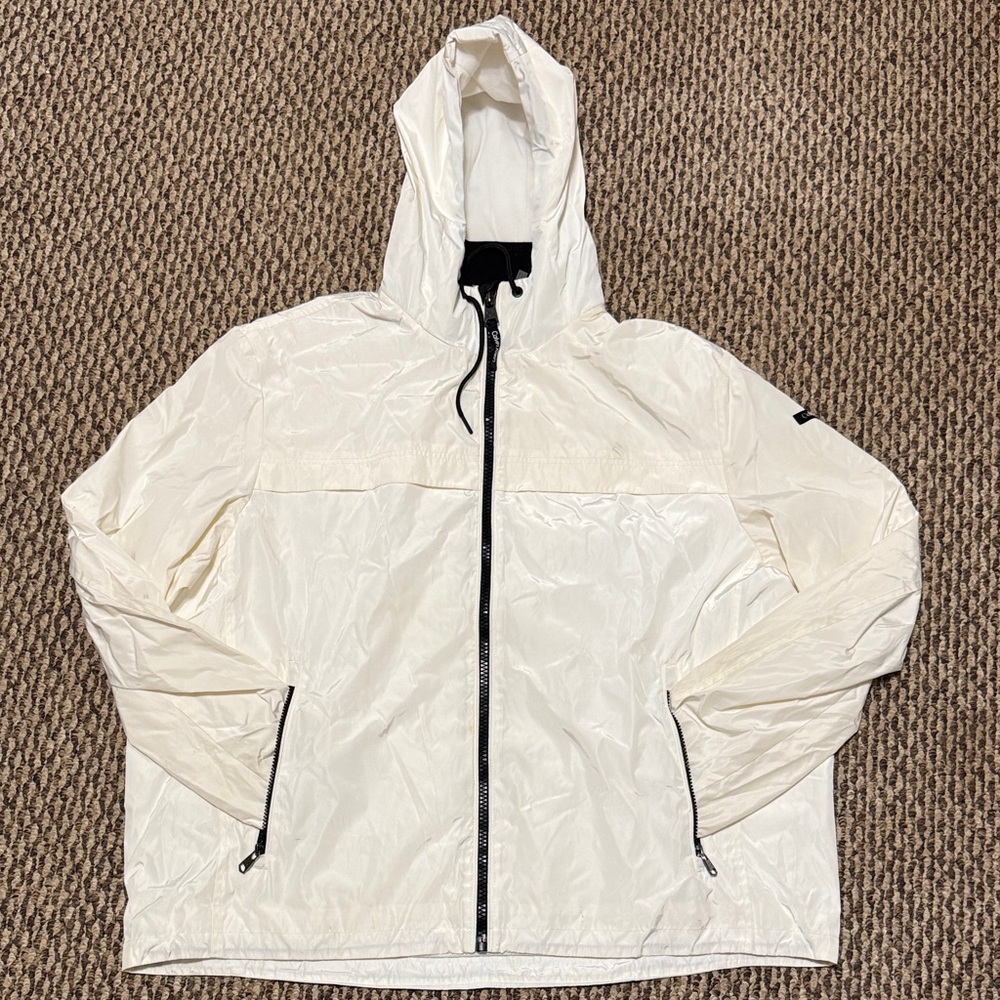 Calvin Klein Off-White Hooded Windbreaker